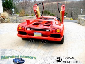 Rear view of the Lamborghini Diablo