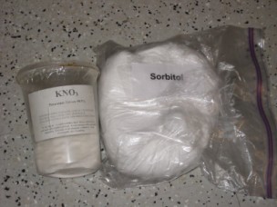 Potassium Nitrate Powder, alongside Sorbitol Powder